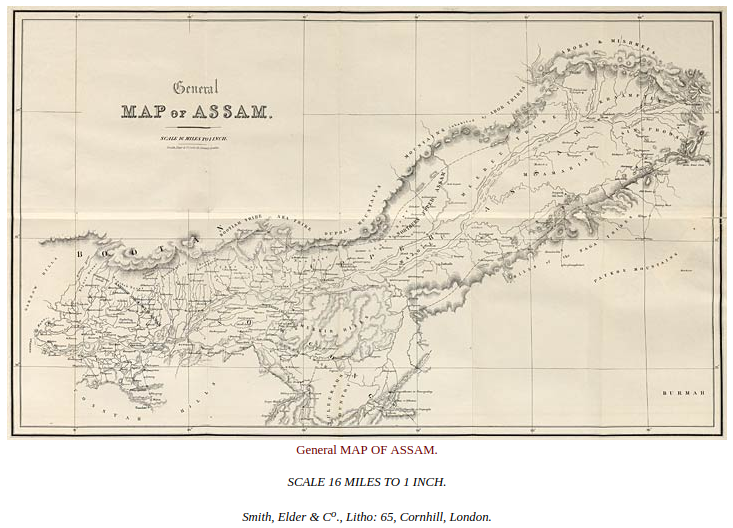 Old Map of Assam