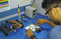Facilities includes various sensors, transduces, actuators, wearable electroinics, microcontrollers like arduino and phidgets.